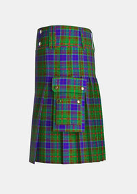 Utility_Adams_tartan_3022_kilt_left_image_with_pleated_design_and_adjustable_buckles_for_men