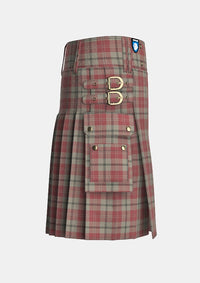 Utility_Ailsa_Pink_Tartan_7587_kilt_right_image_with_pleated_design_and_adjustable_buckles_for_men