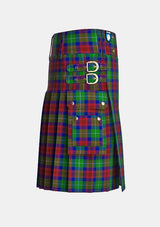 Utility_Akins_Clan_Tartan_2426_kilt_right_image_with_pleated_design_and_adjustable_buckles_for_men