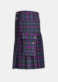 Utility_Alba_Tartan_3825_kilt_left_image_with_pleated_design_and_adjustable_buckles_for_men