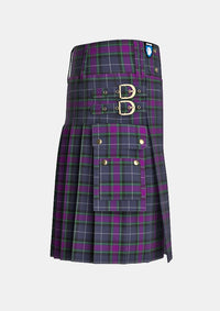 Utility_Alba_Tartan_3825_kilt_right_image_with_pleated_design_and_adjustable_buckles_for_men