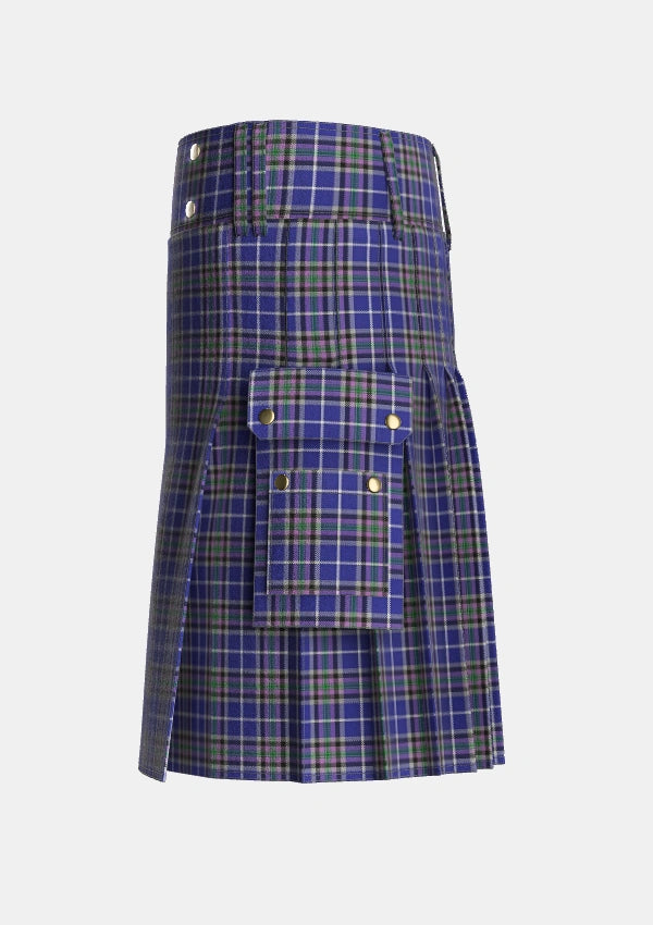 Utility_Alexander_of_Menstry_Tartan_6713_kilt_left_image_with_pleated_design_and_adjustable_buckles_for_men