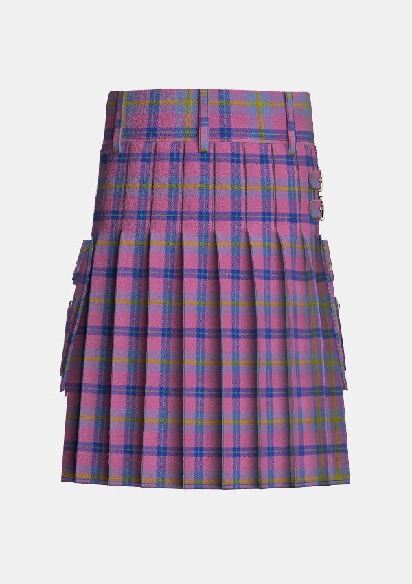 Utility_Aliam_Tartan_13275_kilt_back_image_with_pleated_design_and_adjustable_buckles_for_men
