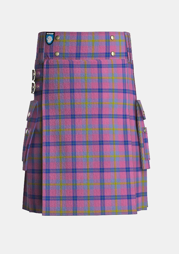 Utility_Aliam_Tartan_13275_kilt_front_image_with_pleated_design_and_adjustable_buckles_for_men