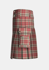 Utility_Alisa_Pink_Tartan_7587_kilt_left_image_with_pleated_design_and_adjustable_buckles_for_men
