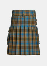 Utility_Allan_tartan_572_kilt_back_image_with_pleated_design_and_adjustable_buckles_for_men