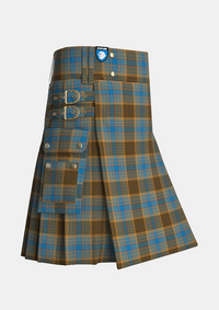 Utility_Allan_tartan_572_kilt_side_image_with_pleated_design_and_adjustable_buckles_for_men