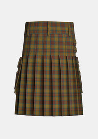 Utility_Allen_Northumbrian_Hunting_Tartan_10573_kilt_back_image_with_pleated_design_and_adjustable_buckles_for_men