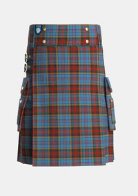 Utility_Anderson_MacGregor_Hastie_1_Tartan_1348_kilt_front_image_with_pleated_design_and_adjustable_buckles_for_men