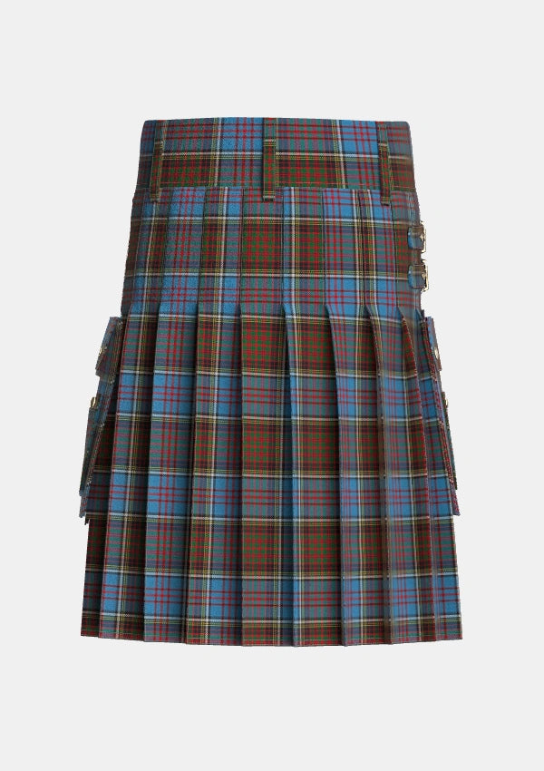 Utility_Anderson_MacGregor_Hastie_3_Tartan_1393_kilt_back_image_with_pleated_design_and_adjustable_buckles_for_men