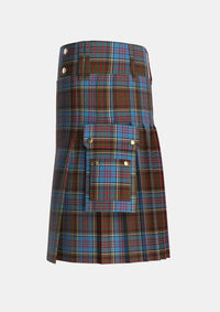 Utility_Anderson_MacGregor_Hastie_3_Tartan_1393_kilt_left_image_with_pleated_design_and_adjustable_buckles_for_men