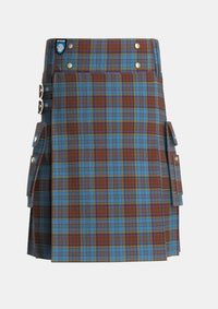Utility_Anderson_Paton_Tartan_1660_kilt_front_image_with_pleated_design_and_adjustable_buckles_for_men