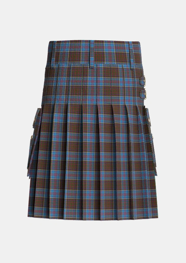 Utility_Anderson_STS_Tartan_1392_kilt_back_image_with_pleated_design_and_adjustable_buckles_for_men