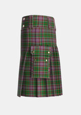 Utility_Anderson_of_Kinneddar_Hunting_Tartan_1396_kilt_left_image_with_pleated_design_and_adjustable_buckles_for_men