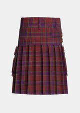 Utility_Anderson_of_Kinnedear_Red_Tartan_3015_kilt_back_image_with_pleated_design_and_adjustable_buckles_for_men