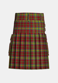 Utility_Antrim_County_Crest_Range_Tartan_7448_kilt_back_image_with_pleated_design_and_adjustable_buckles_for_men