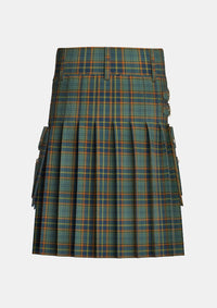 Utility_Antrim_County_Tartan_2282_kilt_back_image_with_pleated_design_and_adjustable_buckles_for_men