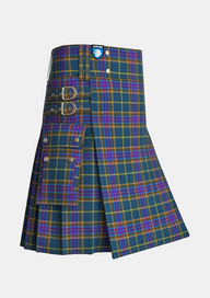 Utility_Arbuckle_John_Robertson_Tartan_12283_kilt_side_image_with_pleated_design_and_adjustable_buckles_for_men