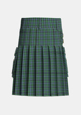 Utility_Arbuthnott_Tartan_204_kilt_back_image_with_pleated_design_and_adjustable_buckles_for_men