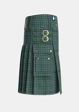 Utility_Arbuthnott_Tartan_204_kilt_right_image_with_pleated_design_and_adjustable_buckles_for_men