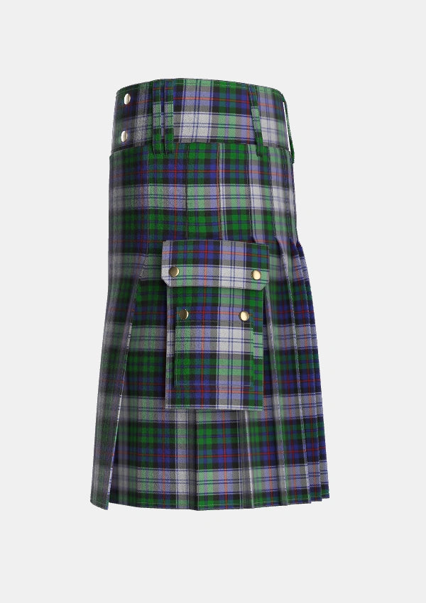 Utility_Argyle_Dress_Tartan_3602_kilt_left_image_with_pleated_design_and_adjustable_buckles_for_men