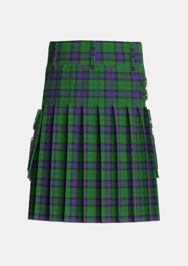 Utility_Armstrong_2_Tartan_793_kilt_back_image_with_pleated_design_and_adjustable_buckles_for_men
