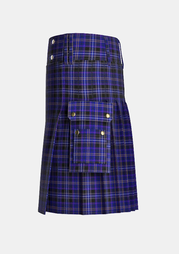 Utility_Arnold_Tartan_10751_kilt_left_image_with_pleated_design_and_adjustable_buckles_for_men