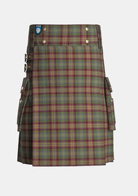Utility_Auld_Scotland_Tartan_7303_kilt_front_image_with_pleated_design_and_adjustable_buckles_for_men