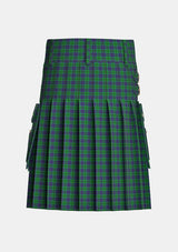 Utility_Austin_Tartan_254_kilt_back_image_with_pleated_design_and_adjustable_buckles_for_men