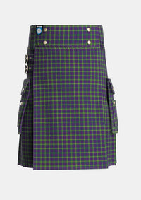 Utility_Austin_Wilsons_No173_Tartan_306_kilt_front_image_with_pleated_design_and_adjustable_buckles_for_men