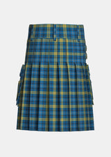 Utility_Avalon_Carroll_House_Tartan_6362_kilt_back_image_with_pleated_design_and_adjustable_buckles_for_men