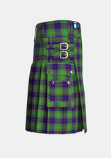 Utility_Ayrshire_tartan_436_kilt_right_image_with_pleated_design_and_adjustable_buckles_for_men