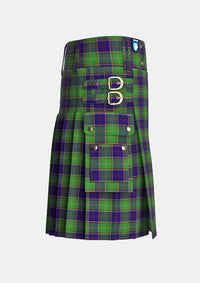 Utility_Ayrshire_tartan_436_kilt_right_image_with_pleated_design_and_adjustable_buckles_for_men