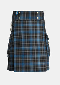 Utility_Bain_Tom_Tartan_12167_kilt_front_image_with_pleated_design_and_adjustable_buckles_for_men