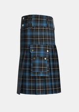 Utility_Bain_Tom_Tartan_12167_kilt_left_image_with_pleated_design_and_adjustable_buckles_for_men