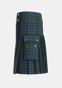 Utility_Baird_2_Tartan_273_kilt_left_image_with_pleated_design_and_adjustable_buckles_for_men