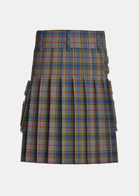 Utility_Balfour_Tartan_683_kilt_back_image_with_pleated_design_and_adjustable_buckles_for_men