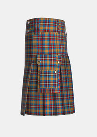 Utility_Ball_Tartan_6056_kilt_left_image_with_pleated_design_and_adjustable_buckles_for_men