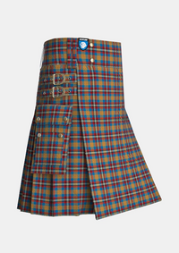 Utility_Ball_Tartan_6056_kilt_side_image_with_pleated_design_and_adjustable_buckles_for_men