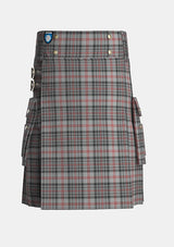 Utility_Balmoral_tartan_1300_kilt_front_image_with_pleated_design_and_adjustable_buckles_for_men