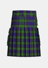 Utility_Barnes_Hunting_Tartan_2244_kilt_back_image_with_pleated_design_and_adjustable_buckles_for_men