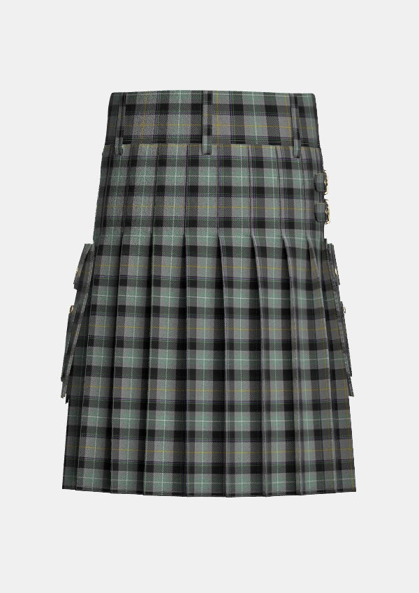 Utility_Beal_Richard_Family_Tartan_13513_kilt_back_image_with_pleated_design_and_adjustable_buckles_for_men