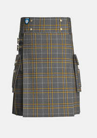 Utility_Beatson_Cancer_Charity_Tartan_12778_kilt_front_image_with_pleated_design_and_adjustable_buckles_for_men