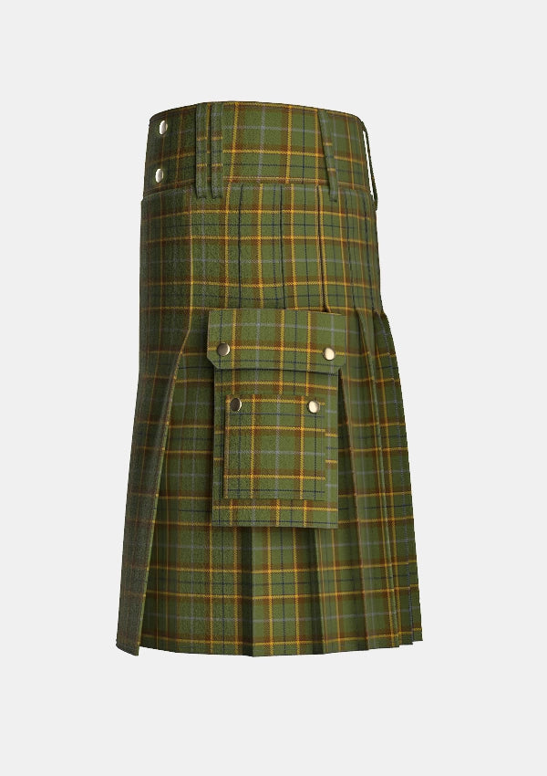 Utility_Beattie_Tartan_13259_kilt_left_image_with_pleated_design_and_adjustable_buckles_for_men