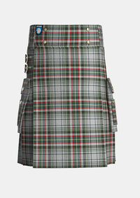 Utility_Beckett_Beaumont_Tartan_kilt_front_image_with_pleated_design_and_adjustable_buckles_for_men