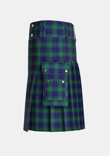 Utility_Begg_Tartan_10723_kilt_left_image_with_pleated_design_and_adjustable_buckles_for_men