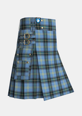 Utility_Bell_of_The_Borders_Tartan_kilt_side_image_with_pleated_design_and_adjustable_buckles_for_men