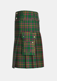 Utility_Berry_Tribute_Tartan_11226_kilt_left_image_with_pleated_design_and_adjustable_buckles_for_men