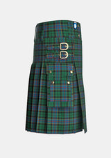 Utility_Birse_Tartan_1087_kilt_right_image_with_pleated_design_and_adjustable_buckles_for_men