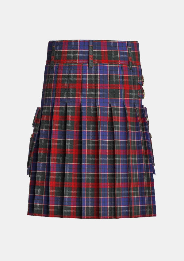 Utility_Bishop_Tartan_6798_kilt_back_image_with_pleated_design_and_adjustable_buckles_for_men